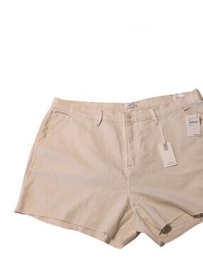 High Waisted Jean Shorts Cream/ Good American